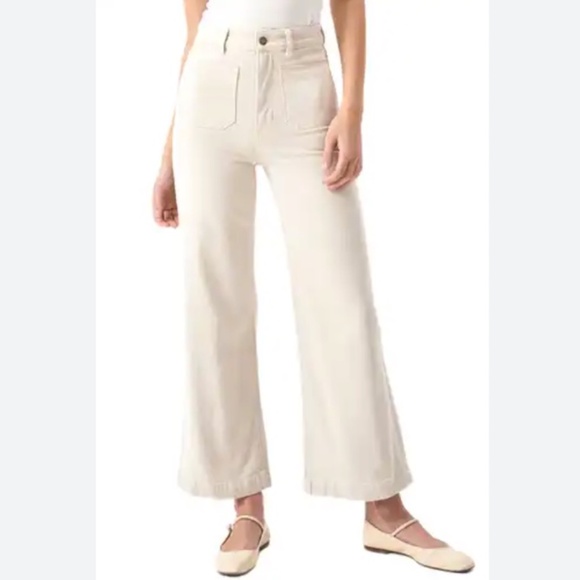 NWT OAT New York High Rise Patch Pocket Wide Leg Corduroy Pants Sz 12/31 - Picture 1 of 14
